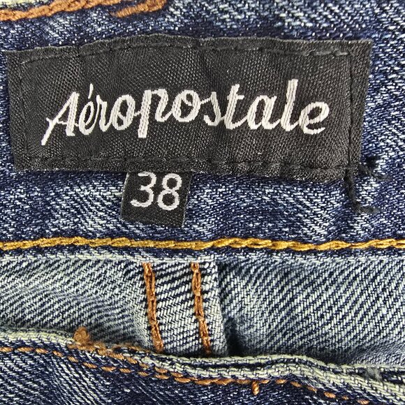 Aeropostale Classic Slim Boot Cut Jeans Men’s 38x30 Dark Wash Bootcut Denim NEW - Picture 6 of 7
